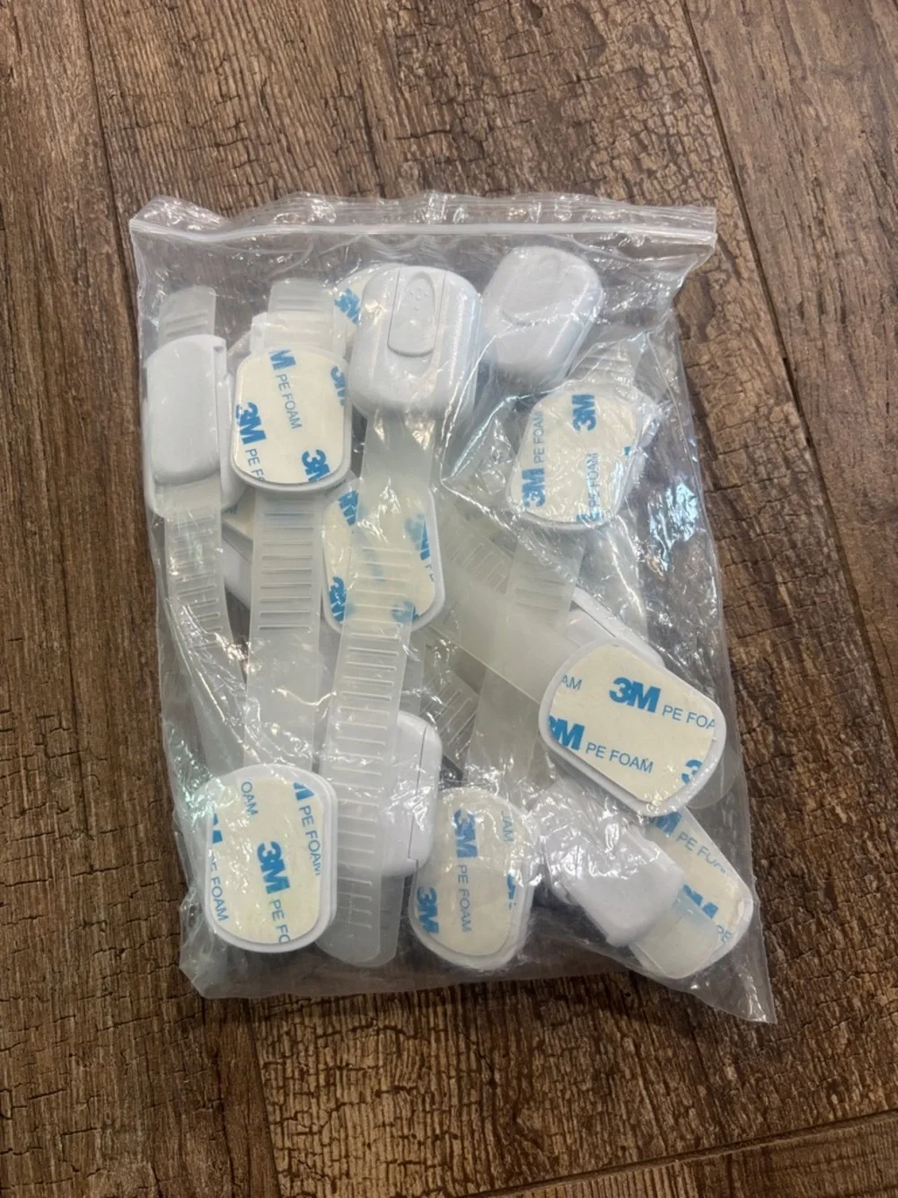 White Child Safety Cabinet Locks – Pack of 10 Adhesive Straps